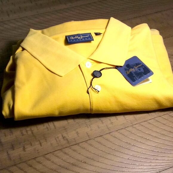 NWT Bobby Jones ⛳️ Players XL Polo New Sun 🌞 Yellow XL Green to Clubhouse 🍸 - Picture 3 of 17